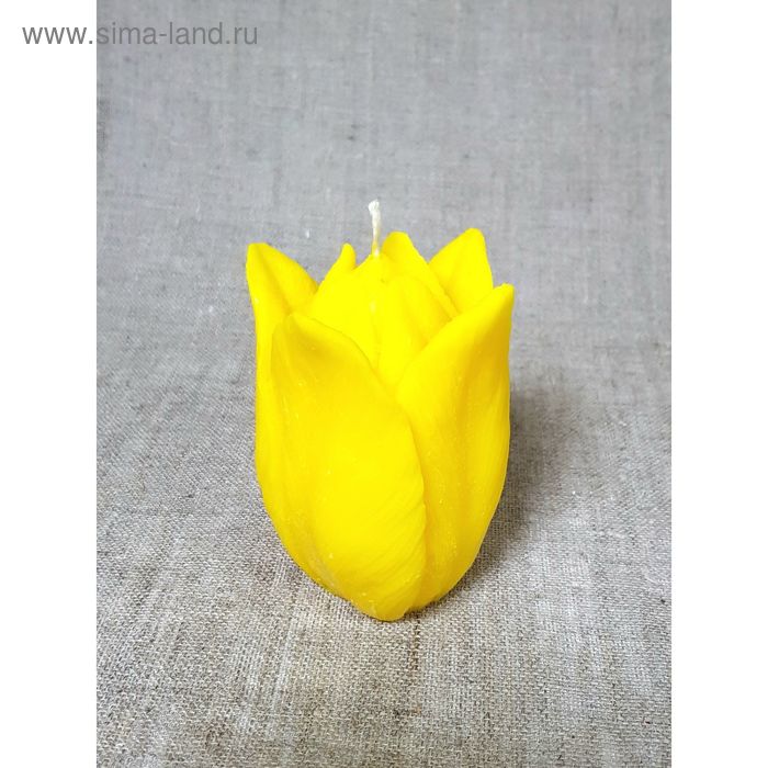 Свеча "Тюльпан" 10,5*7,5 желтый - Фото 1
