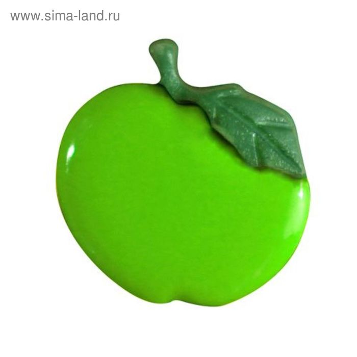 Пуговица детская "Яблочко", 15мм, цвет зелёный - Фото 1