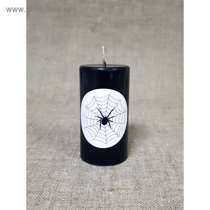 Свеча "Черная с пауком" 5,2*9,5 - Фото 1