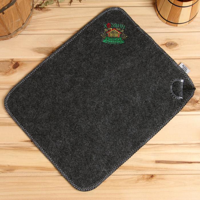 Коврик - сидушка для бани с вышивкой «Хозяин Бани», 47×38 см - Фото 1