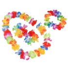 Гавайский набор: ожерелье, венок, 2 браслета - Фото 2