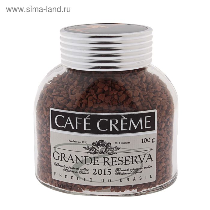 Кофе растворимый сублимированный CAFE CREME GRANDE RESERVA с/б 100г/6шт - Фото 1