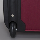 Чемодан средний 24", отдел на молнии, наружный карман, кодовый замок, 2 колеса, цвет бордовый - Фото 6