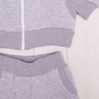 Комплект для девочки (куртка+брюки), рост 104 см, цвет серый меланж Л766 - Фото 7