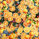 Бумага упаковочная глянцевая «Пряные мандарины», 70 х 100 см, Новый год - Фото 3