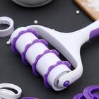 Валик для нарезки теста Доляна «Лепота», 12.5×3×19 см, 4 насадки, цвет белый - Фото 2