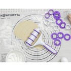 Валик для нарезки теста Доляна «Лепота», 12.5×3×19 см, 4 насадки, цвет белый - Фото 14