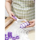 Валик для нарезки теста Доляна «Лепота», 12.5×3×19 см, 4 насадки, цвет белый - Фото 6