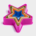 Набор форм для вырезания печенья Доляна «Звезда», 5 предметов, 9,5×3,5×9,5 см, цвет МИКС - фото 5953043
