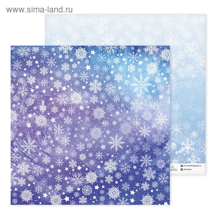 Бумага для скрапбукинга «Снежный ×оровод», 30,5 × 30,5 см - Фото 1