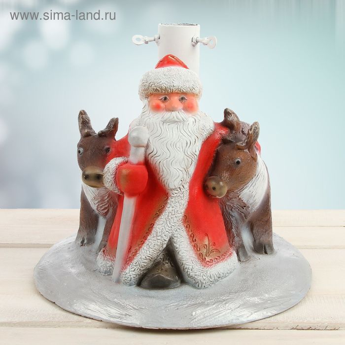 Подставка для елки  "Дед Мороз с оленями" - Фото 1