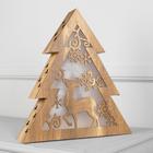 Светодиодная фигура «Ёлка» 30×33×6.5 см, дерево, от батареек АААх2, свечение тёплое белое - Фото 2