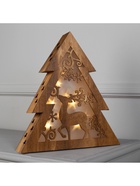 Светодиодная фигура «Ёлка» 30×33×6.5 см, дерево, от батареек АААх2, свечение тёплое белое - Фото 3