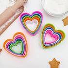 Набор форм для печенья Доляна «Сердце», 5 предметов, 10×9×3,5 см, цвет МИКС - фото 9967807
