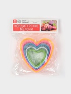 Формы для печенья Доляна «Сердце», набор 5 шт., 10×9×3.5 см, пластик, МИКС - Фото 5