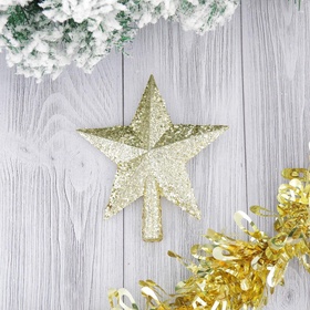 Звезда на ёлку (верхушка) россыпь,13×14 см, золото