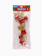 Бусы на ёлку «Звёзды, шарики, подарки», 90 см, красно - золотистые 2371141