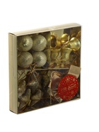 Ёлочные игрушки «Сюрприз», шары новогодние, набор 16 шт. (4 колокол, 4 шара, 4 звезды, 4 банта), золотистый - Фото 9