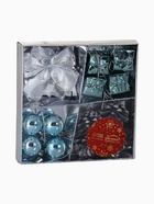 Ёлочные игрушки «Сюрприз», шары новогодние, набор 16 шт. (4 шара, 4 банта, 4 подарка, 4 шишки), серебристый/голубой - Фото 10