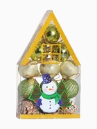 Ёлочные игрушки «Домик», шары новогодние, набор 12 шт. (6 шаров,3 шишки, 3 подарка) - Фото 8