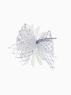 Ёлочные игрушки 2 шт. «Зимнее волшебство. Бантик с астрой» пластик,11×9 см, белый - Фото 5