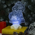 Подставка световая "Дед Мороз, Москва" 25х15.5 см, ААА*3 (не в компл.), 7 LED, БЕЛЫЙ - Фото 1