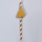 Трубочка для коктейля «Ёлочка», полоска, в наборе 10 штук - Фото 3