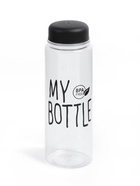 Бутылка для воды My bottle, 500 мл, 19.5×6.5 см, чёрная - Фото 1