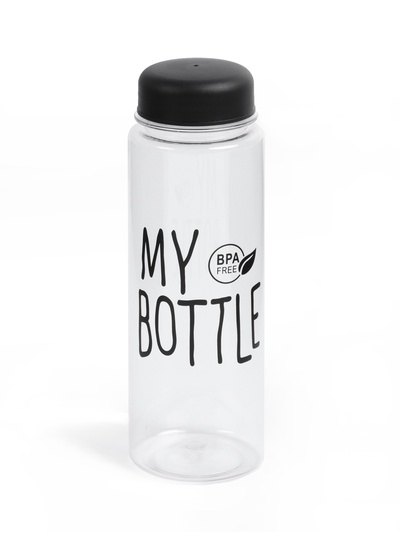Бутылка для воды My bottle, 500 мл, 19.5×6.5 см, чёрная