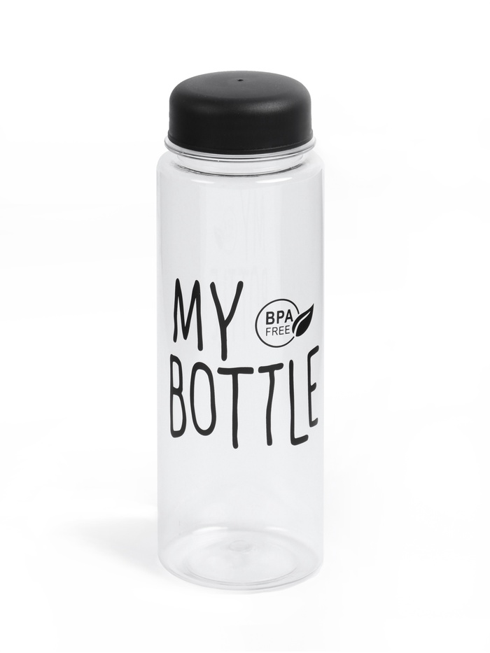 Бутылка для воды My bottle, 500 мл, 19.5×6.5 см, чёрная - Фото 1