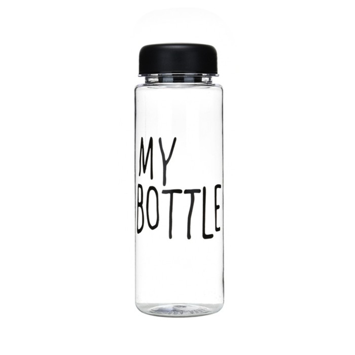 Бутылка для воды My bottle, 500 мл, 19.5×6.5 см, чёрная - Фото 1