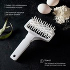 Валик для накатки теста Доляна «Дырки», 21×12.5×6.5 см, пластик, белый - Фото 4