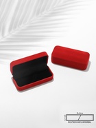 Футляр бархатный под зажим для галстука «Прямоугольник» классика 9×4, цвет красный, вставка чёрная - Фото 5