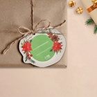 Шильдик декоративный на подарок «С Новым годом!», 9×8 см - Фото 4