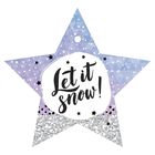 Шильдик декоративный на подарок Let it snow, 10 × 9,5 см - Фото 1