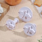 Плунжеры кондитерские Доляна «Птица», набор 3 шт., 4.5×5 см, пластик, белые - Фото 9