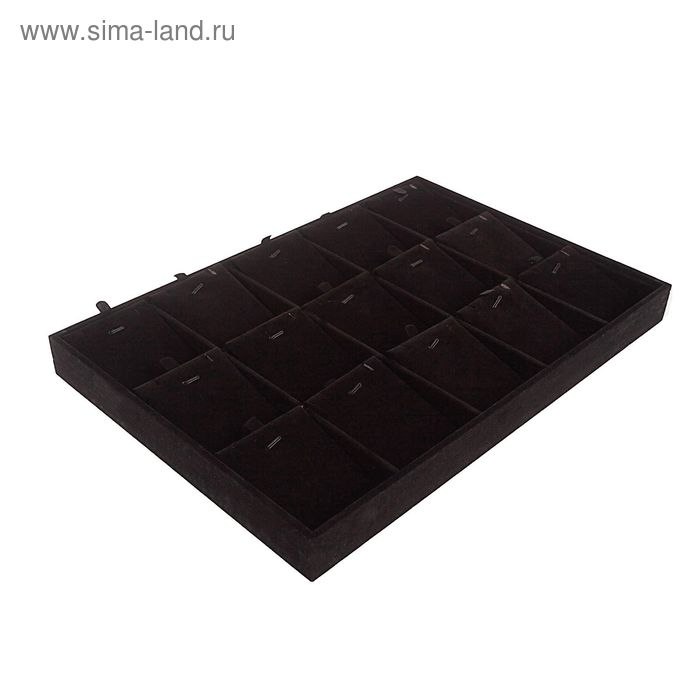 Подставка под кулоны, цепочки, подвески 15 шт, 35*24*3 см, цвет чёрный - Фото 1