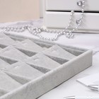 Подставка под кулоны, цепочки, подвески 18 шт, 35*24*3 см, цвет серый - Фото 2