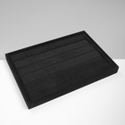 Подставка для колец QF 5 полос QF, флок, 35×24×3 см, чёрная - Фото 2