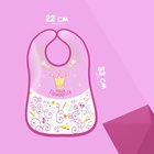 Нагрудник для кормления M&B «Наша принцесса» непромокаемый на липучке, с карманом - Фото 10