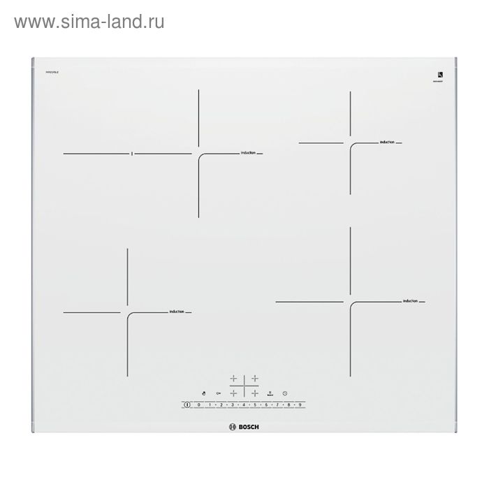 Варочная поверхность Bosch PIF672FB1E, индукционная, 4 конфорки, сенсор, белая - Фото 1