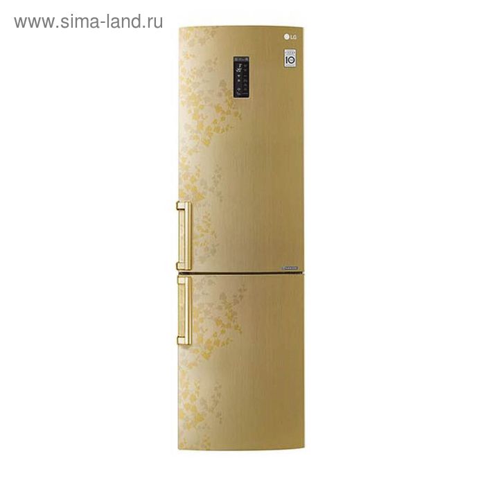 Холодильник LG GA-B499ZVTP, двухкамерный, класс А++, 226 л, золотистый/рисунок - Фото 1