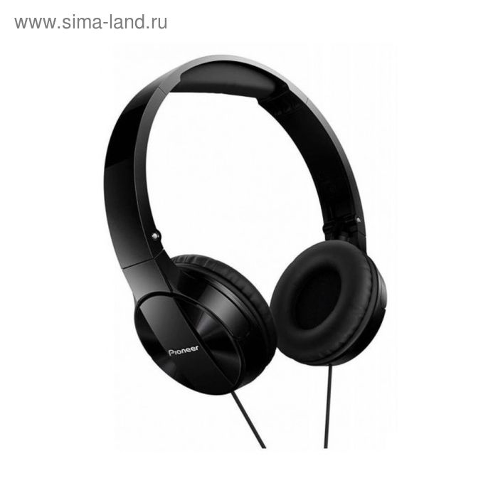 Наушники Pioneer SE-MJ503-K, мониторные, оголовье, провод 1.2 м, черные - Фото 1