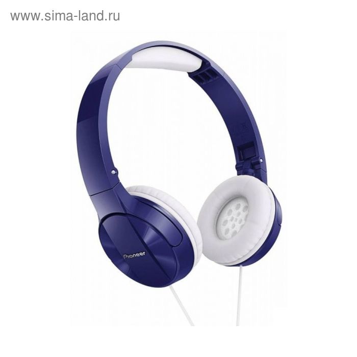 Наушники Pioneer SE-MJ503-L, мониторные, оголовье, провод 1.2 м, синие - Фото 1