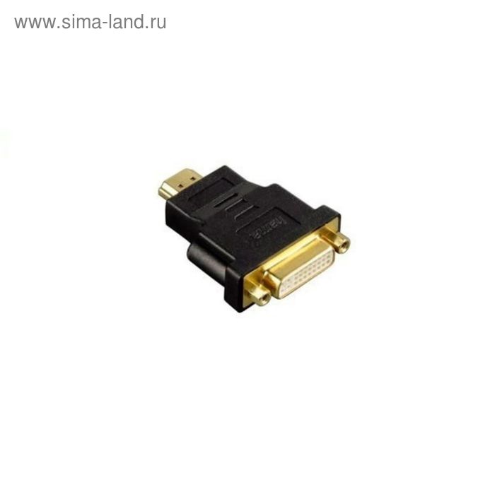 Адаптер DVI Hama H-34036 00034036, DVI-D(f) dual link, HDMI19 (m), позолоченные контакты - Фото 1