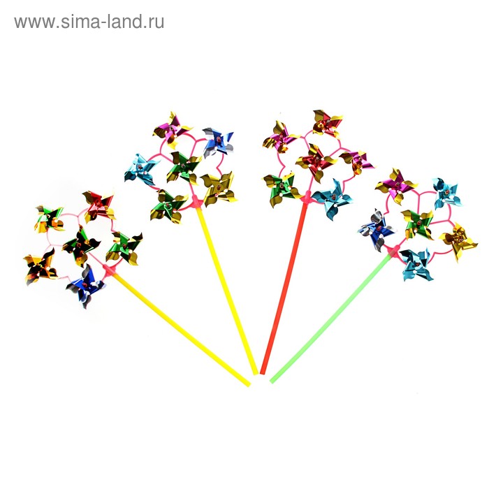 Ветерок завиток шестерка "Цветок", цвета МИКС - Фото 1