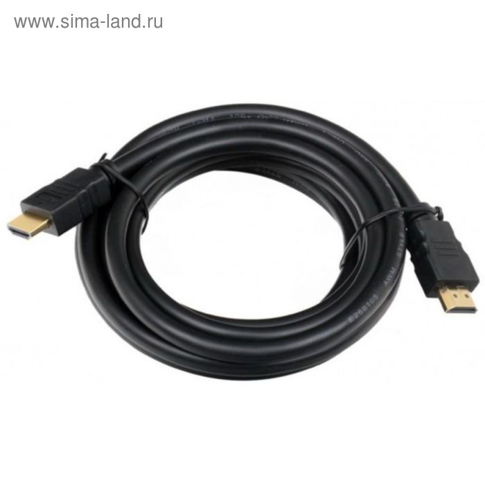 Кабель аудио-видео Ningbo (HDMI-3M-MG(VER1.4)), HDMI (m), 3 м, феррит.кольца, черный - Фото 1