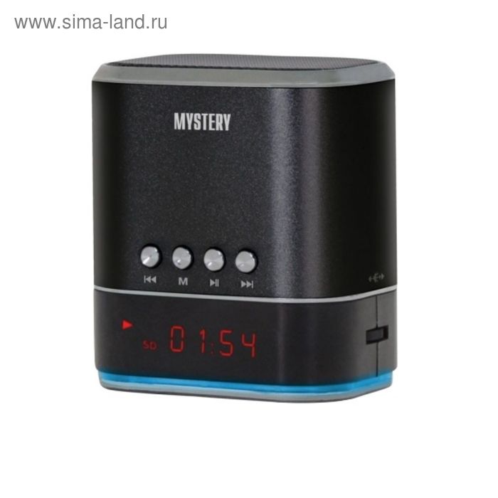 Аудиомагнитола Mystery MSP-127, 3 Вт, MP3, FM(dig), USB, microSD, черная - Фото 1