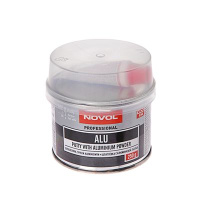Шпатлёвка алюминиевая Novol ALU 250 г + отвердитель 1160