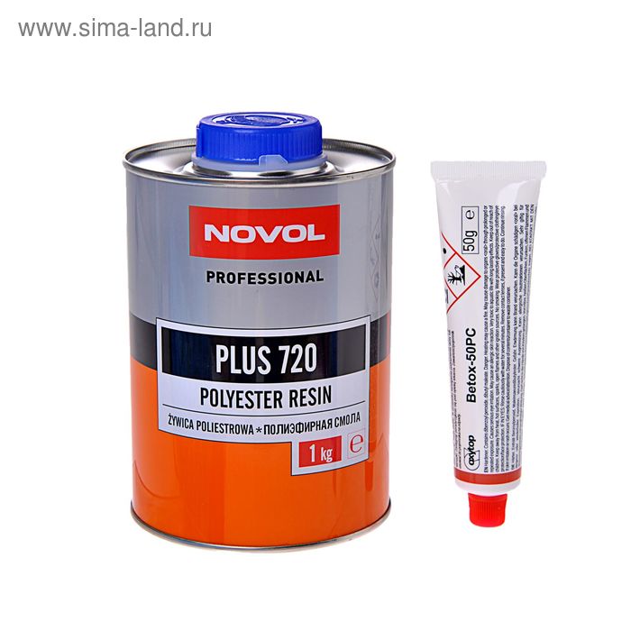 Полиэфирная смола Novol PLUS 720 1 кг + отвердитель 50 г 36112 - Фото 1